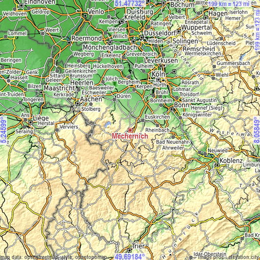 Topographic map of Mechernich