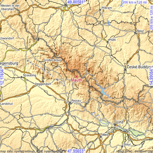 Topographic map of Mauth