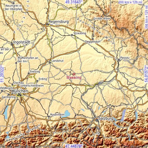 Topographic map of Massing