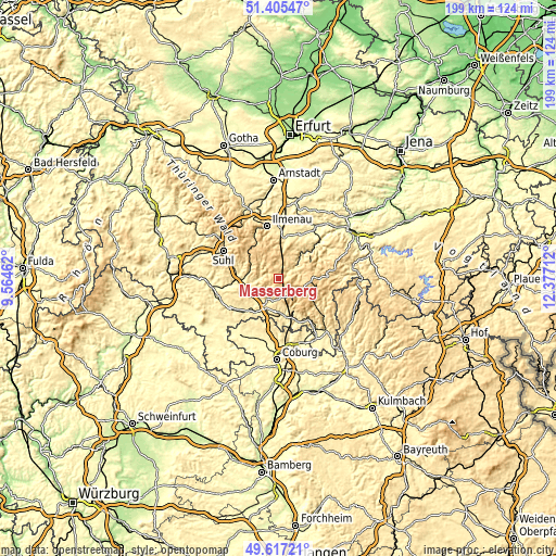 Topographic map of Masserberg