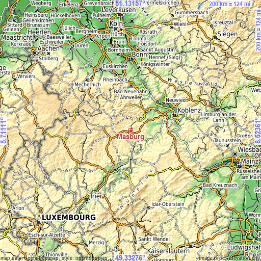 Topographic map of Masburg