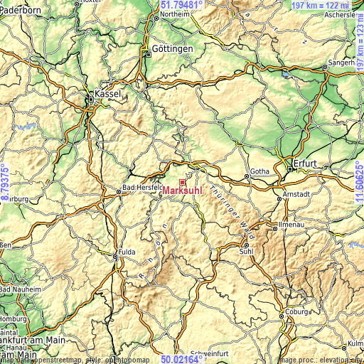 Topographic map of Marksuhl