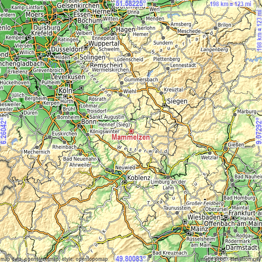 Topographic map of Mammelzen