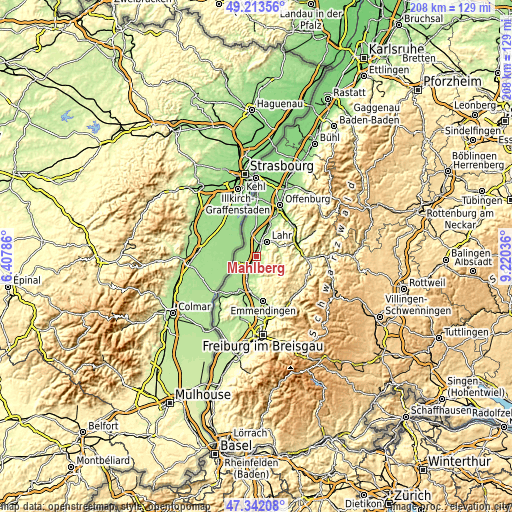 Topographic map of Mahlberg