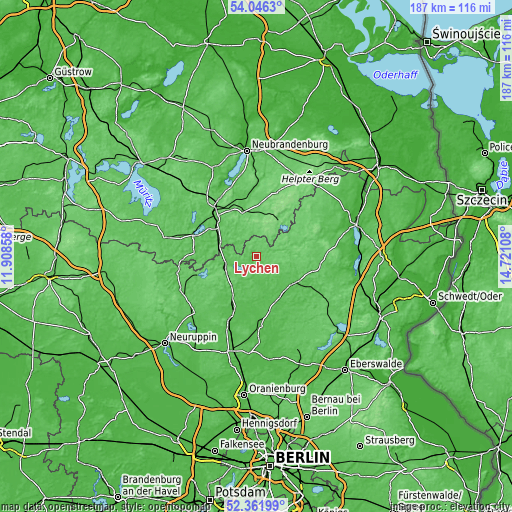 Topographic map of Lychen