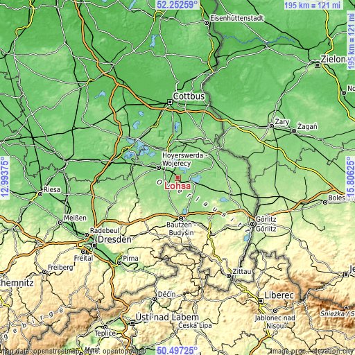 Topographic map of Lohsa