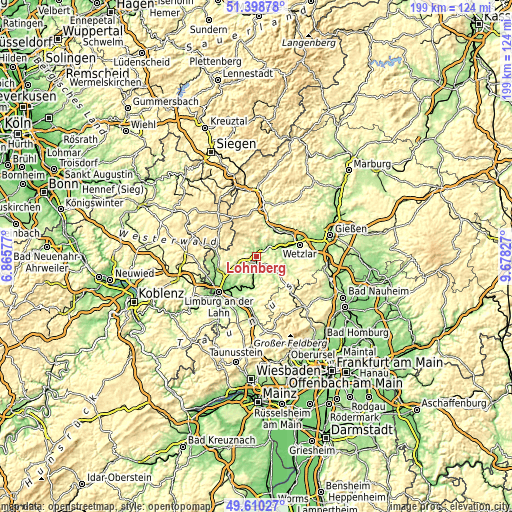 Topographic map of Löhnberg