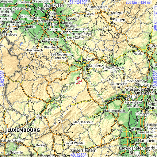 Topographic map of Löf