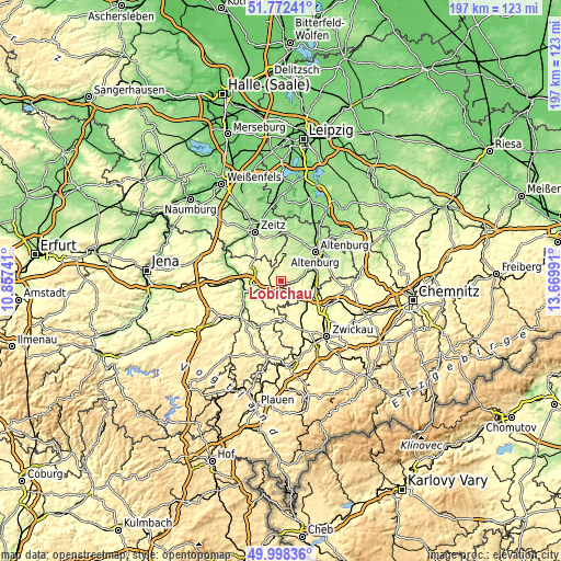 Topographic map of Löbichau