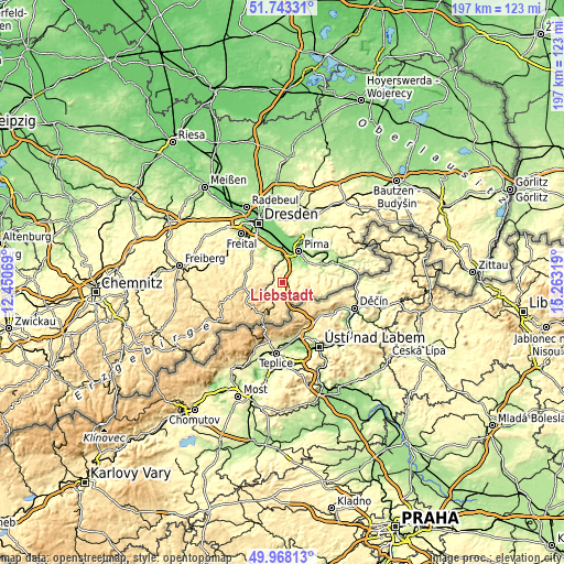 Topographic map of Liebstadt