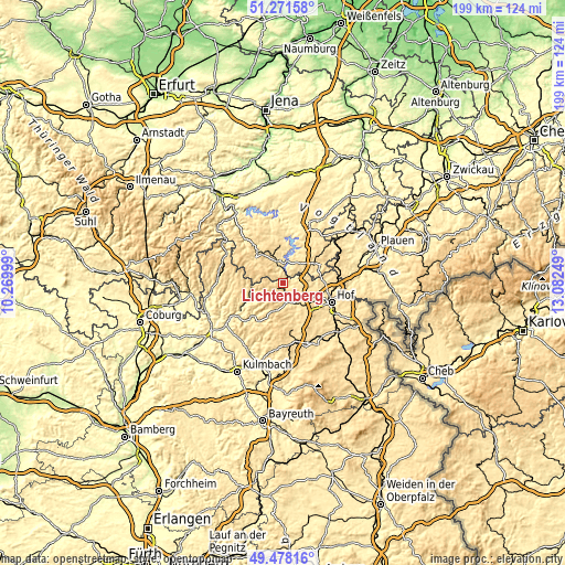 Topographic map of Lichtenberg