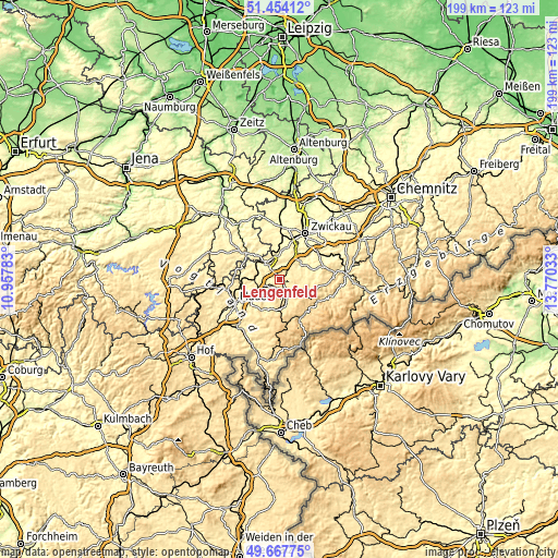 Topographic map of Lengenfeld