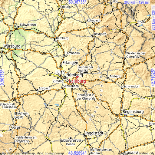 Topographic map of Leinburg