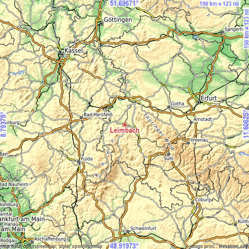 Topographic map of Leimbach