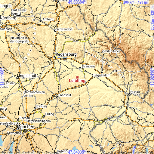 Topographic map of Leiblfing