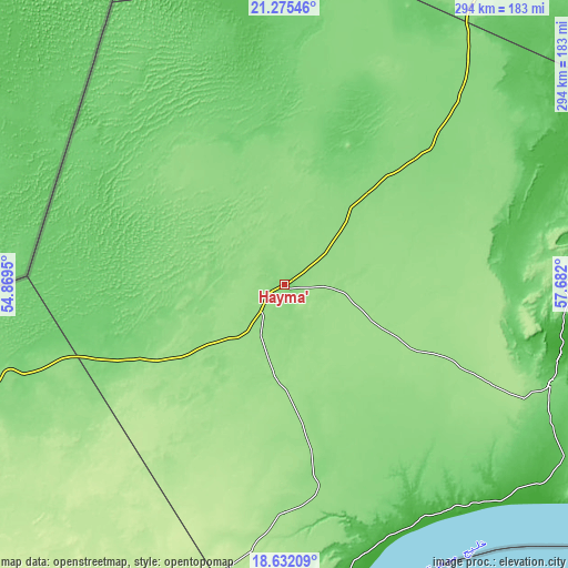 Topographic map of Haymā’