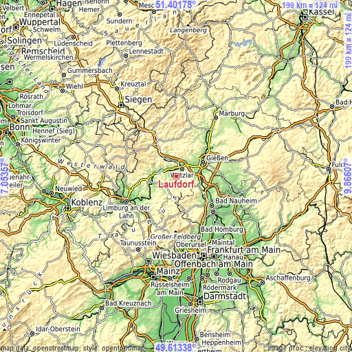 Topographic map of Laufdorf