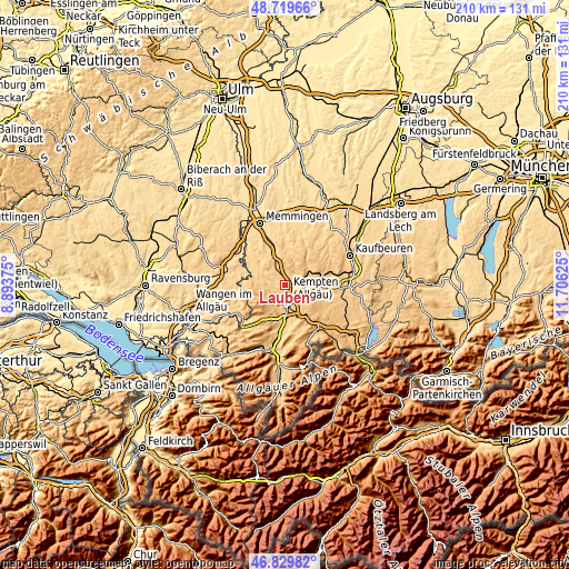 Topographic map of Lauben