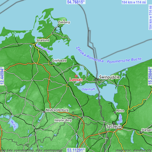 Topographic map of Lassan