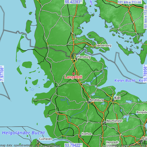 Topographic map of Langstedt