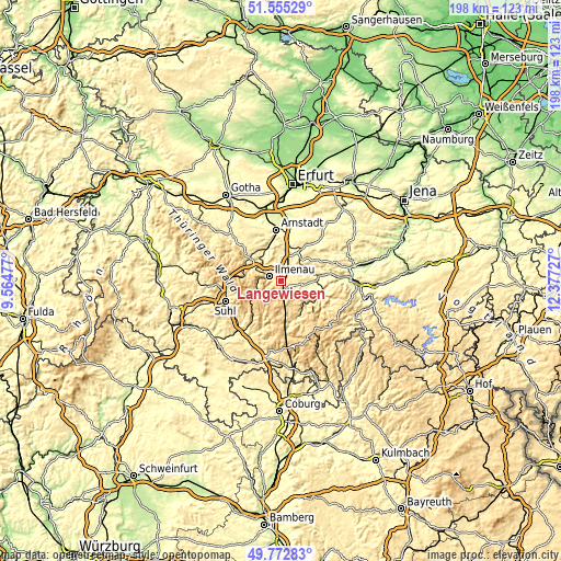 Topographic map of Langewiesen