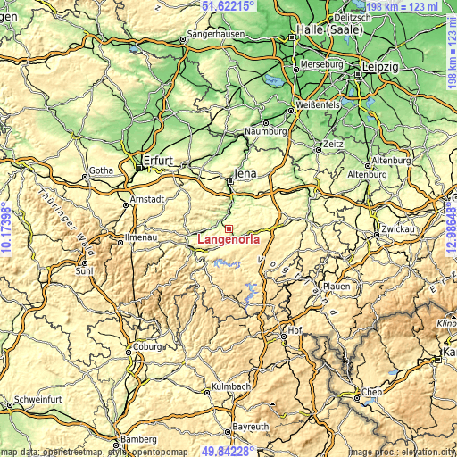 Topographic map of Langenorla