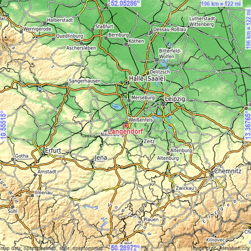 Topographic map of Langendorf