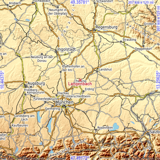 Topographic map of Langenbach