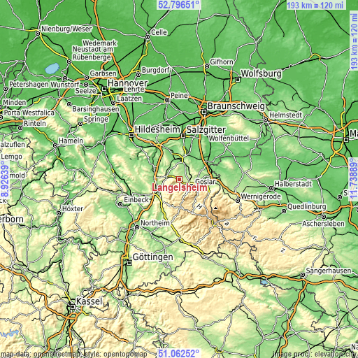Topographic map of Langelsheim
