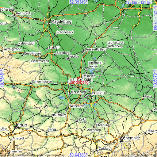 Topographic map of Landsberg