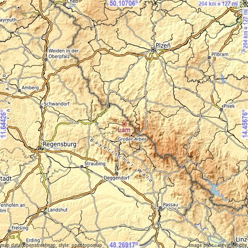 Topographic map of Lam