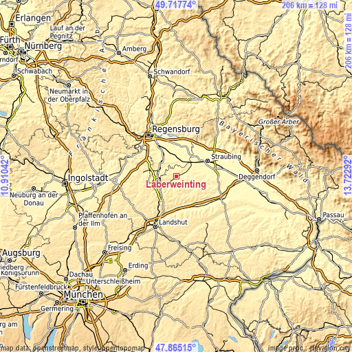 Topographic map of Laberweinting