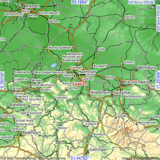 Topographic map of Laatzen