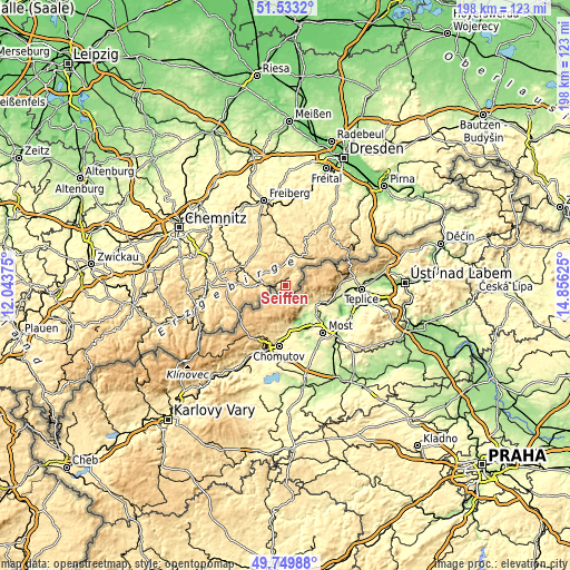 Topographic map of Seiffen