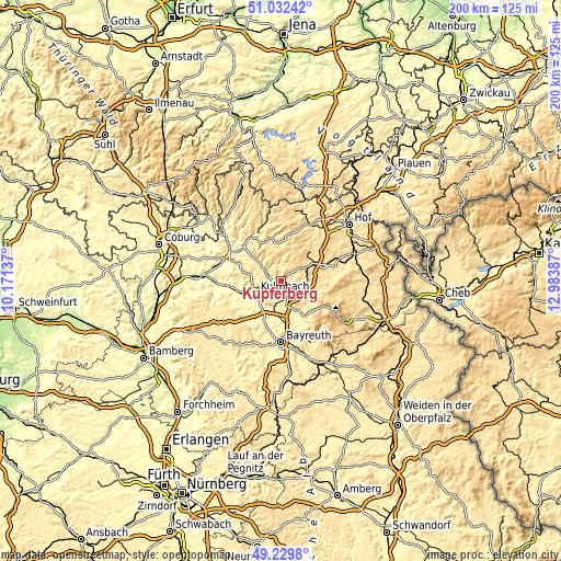 Topographic map of Kupferberg