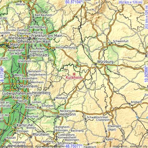 Topographic map of Külsheim