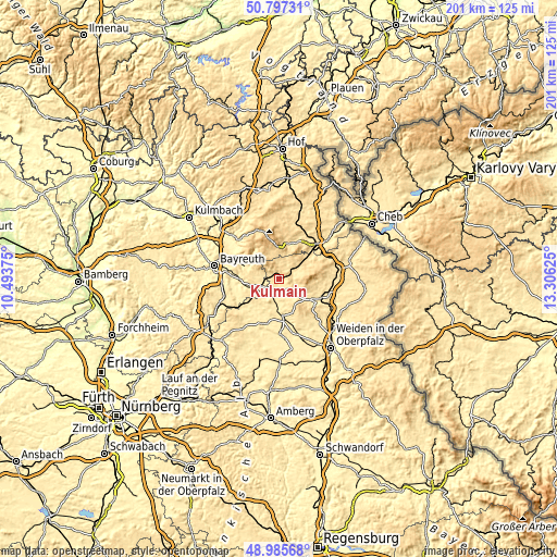 Topographic map of Kulmain