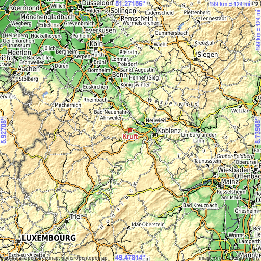 Topographic map of Kruft