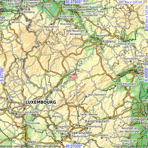 Topographic map of Kröv