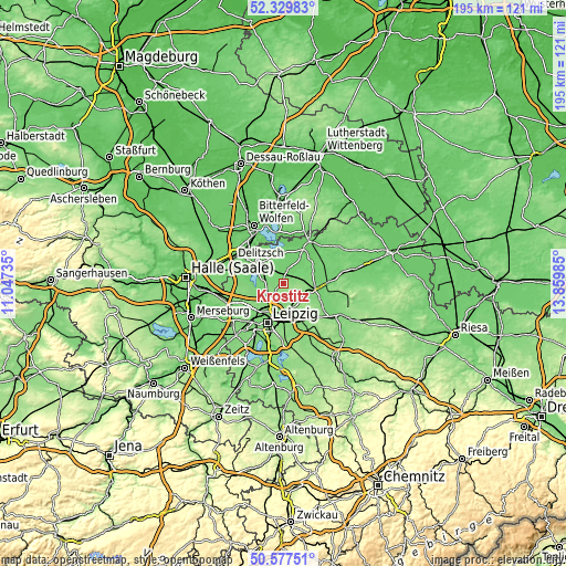 Topographic map of Krostitz