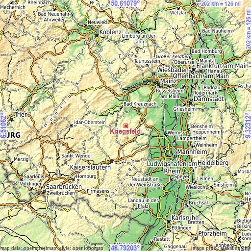 Topographic map of Kriegsfeld