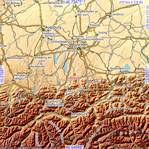 Topographic map of Kreut