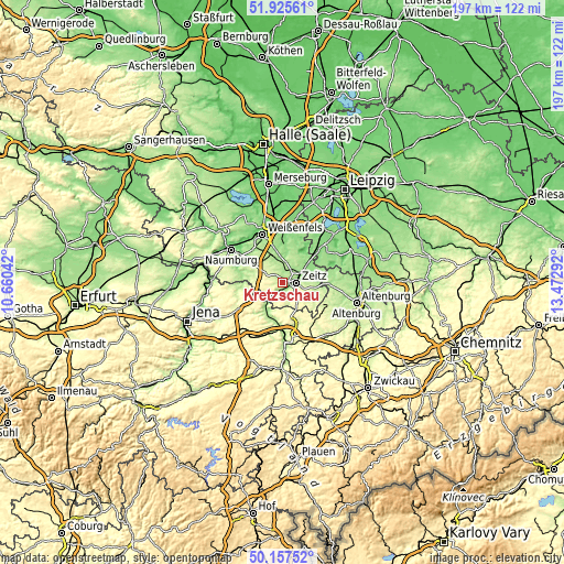 Topographic map of Kretzschau