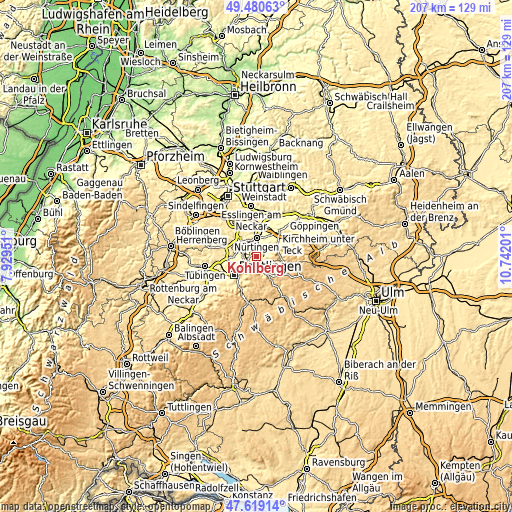 Topographic map of Kohlberg