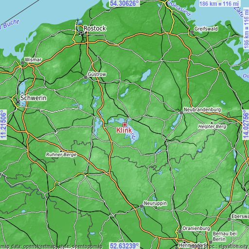 Topographic map of Klink