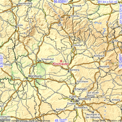 Topographic map of Kirchlauter