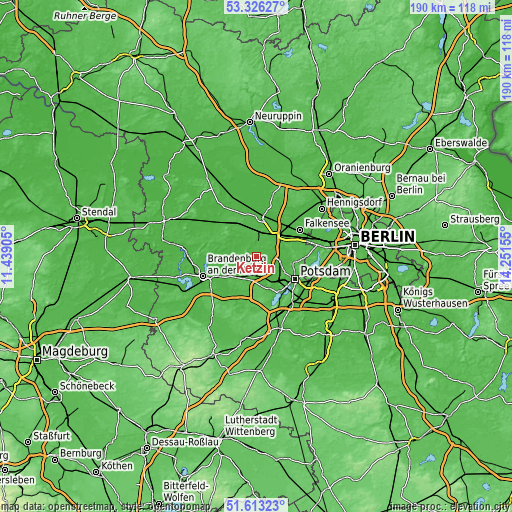 Topographic map of Ketzin