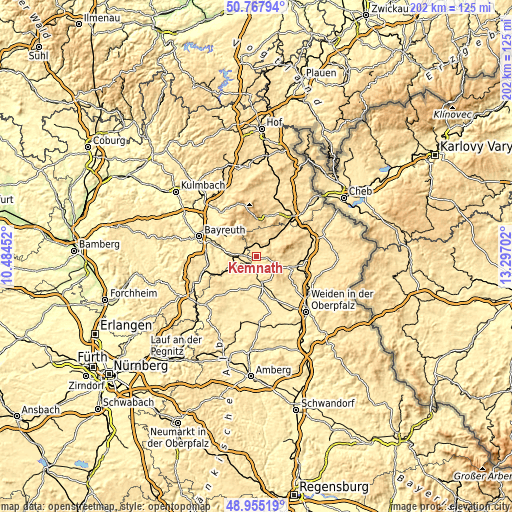 Topographic map of Kemnath