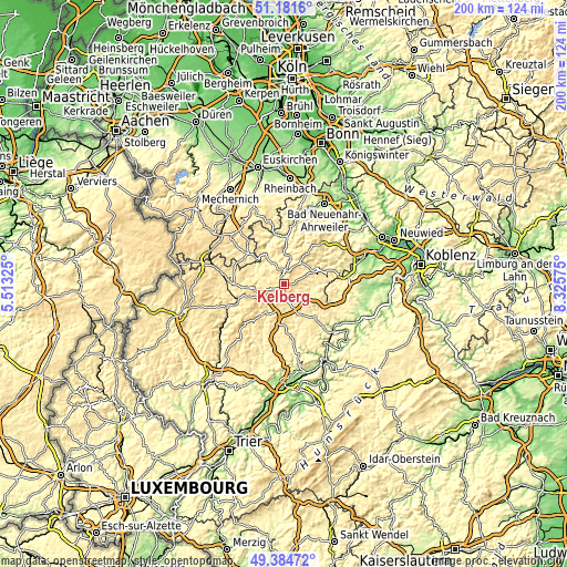 Topographic map of Kelberg