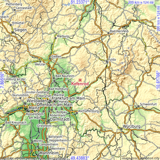 Topographic map of Kefenrod